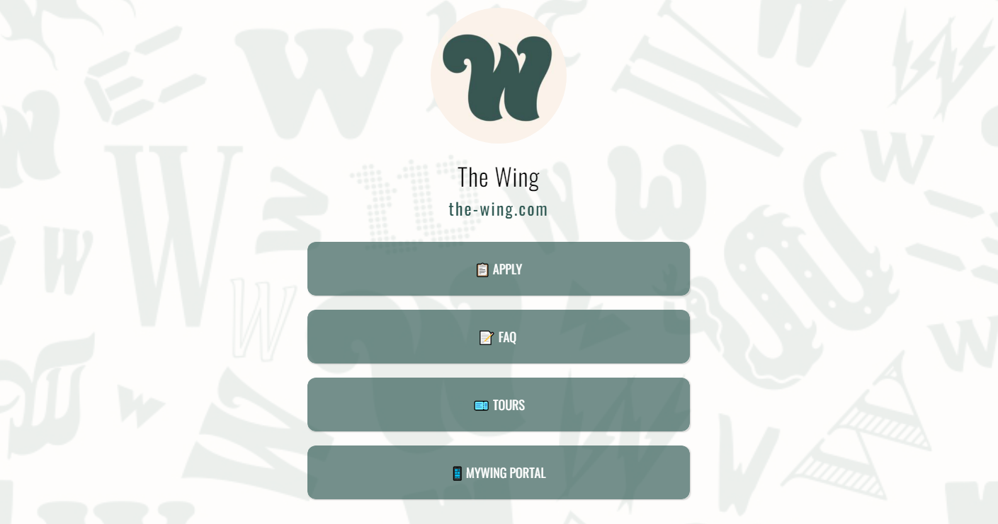  Screenshot from  sociatap.com/thewing  