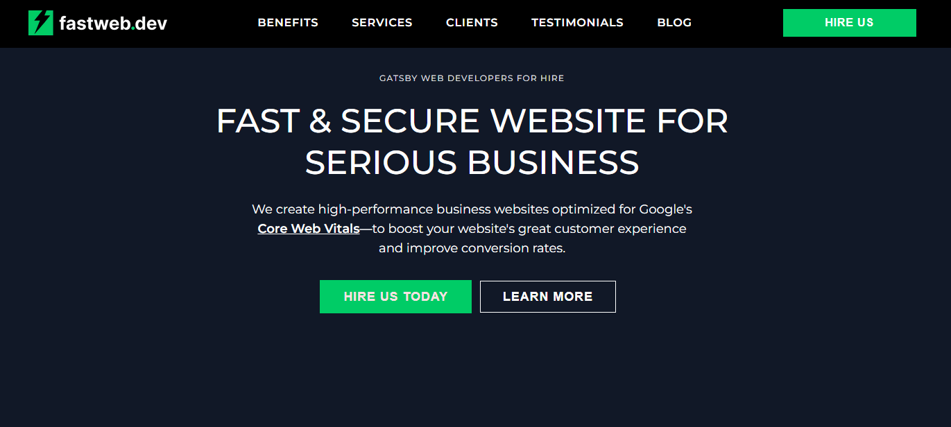  Screenshot from  Fastweb.dev  