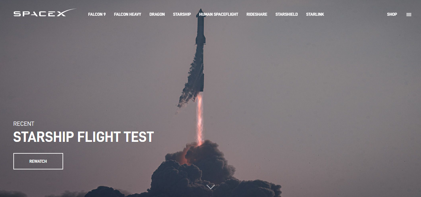  Screenshot from  SpaceX.com  