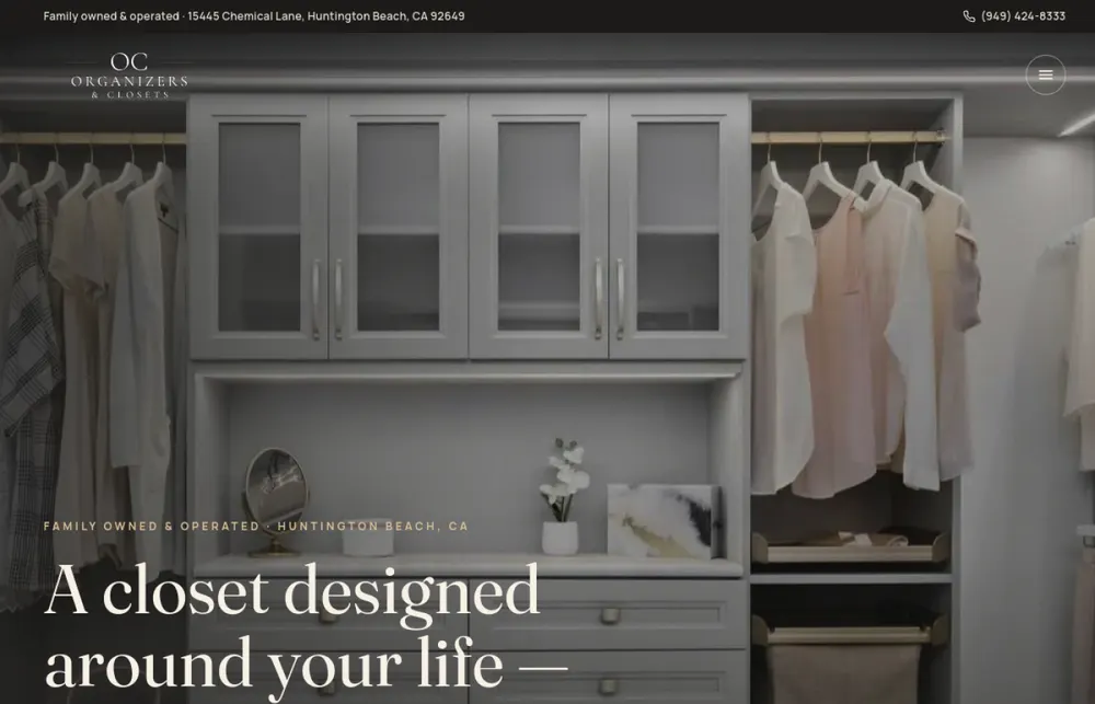 ClosetsOC website homepage